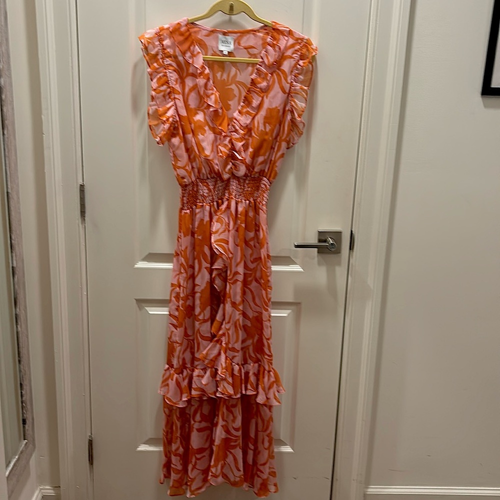 MISA Los Angeles Chiffon Dress Floral Dress
